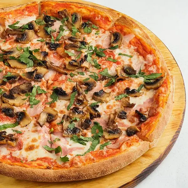 С грибами и окороком